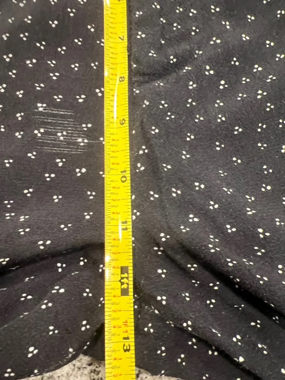 Anthropologie Black Maxi wide leg crop pants with White Micro Floral Print size - Picture 8 of 10